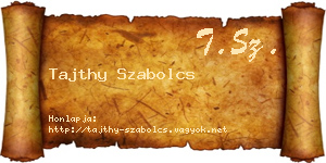 Tajthy Szabolcs névjegykártya
