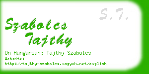 szabolcs tajthy business card